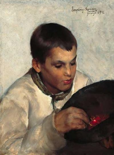Zemplényi Tivadar (1864-1917) Boy and cherry, 1894