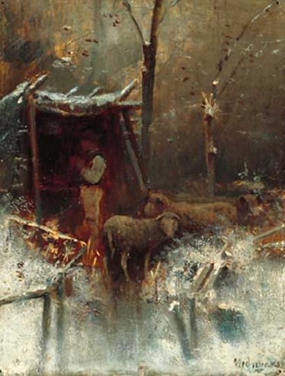 Mednyánszky László (1852-1919) Shepherd boy