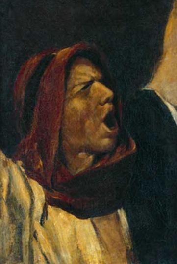 Munkácsy Mihály (1844-1900) Study of a head (Shouting youngster), 1880