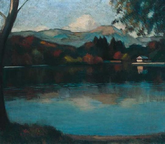 Balla Béla (1882-1965) Bódi lake in Felsőbánya