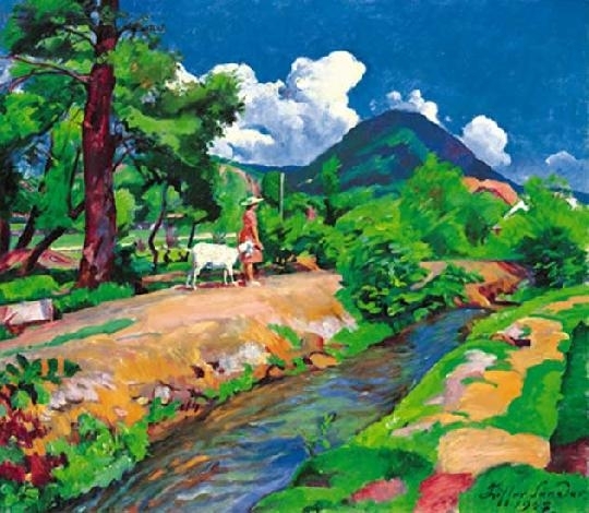 Ziffer Sándor (1880-1962) Zúgó patak partján, 1947