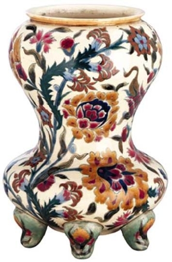 Zsolnay Ornamental vase, Zsolnay, around 1890