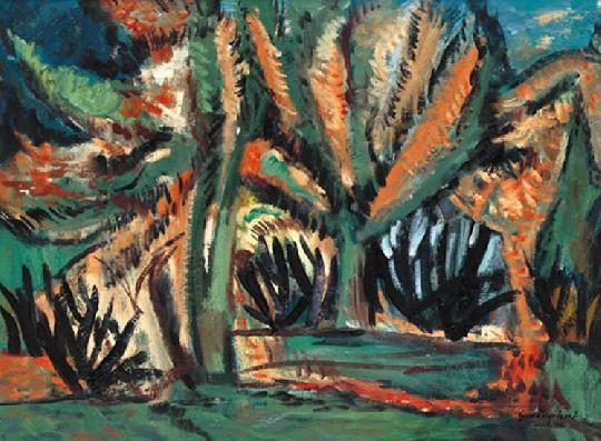 Gadányi Jenő (1896-1960) Trees and lights
