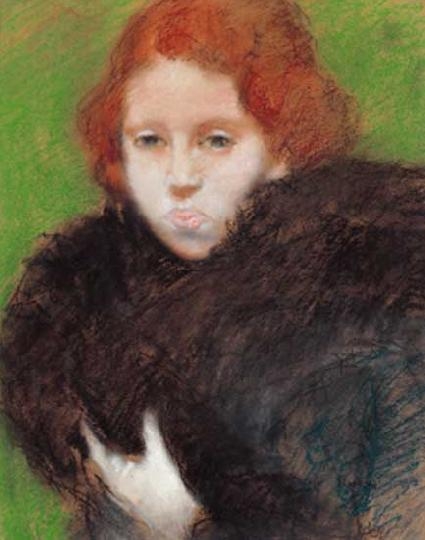 Rippl-Rónai József (1861-1927) Red-haired little girl