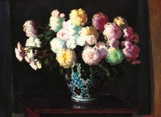 Mund Hugó (1892-1962) Still life with flowers