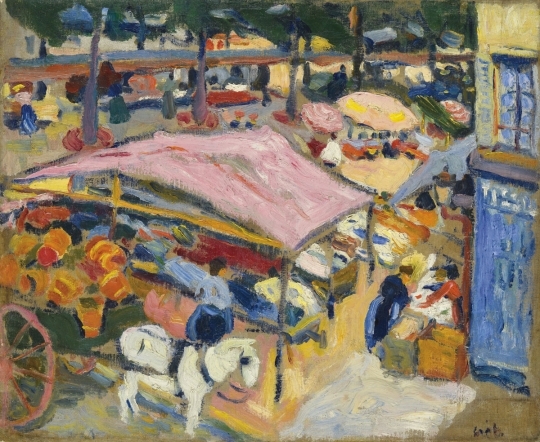 Czóbel Béla (1883-1976) A piac sarka, 1905