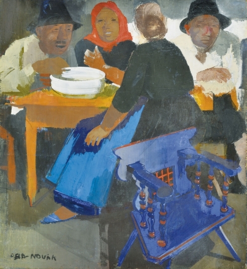 Aba-Novák Vilmos (1894-1941) Parasztok (Ebéd a piacon)