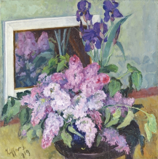 Ziffer Sándor (1880-1962) Still life with lilacs, 1919