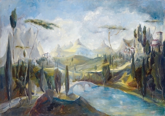 Molnár C. Pál (1894-1981) View of the mountainside