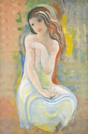 Kádár Béla (1877-1956) Sitting female nude