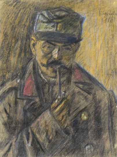 Nagy István (1873-1937) Portrait of a soldier, 1918