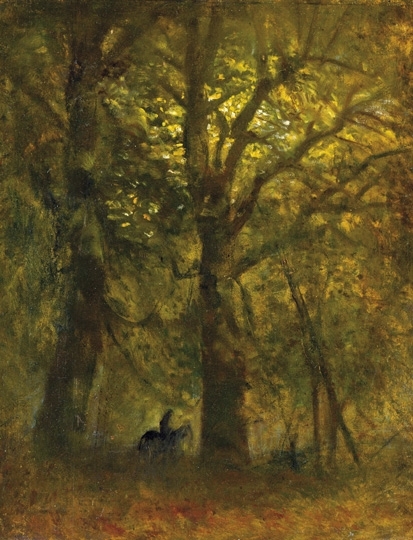 Mednyánszky László (1852-1919) Lovas az erdőben