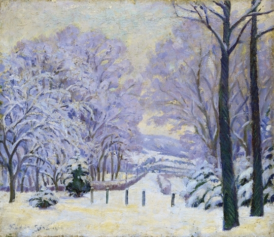 Kádár Géza (1878-1952) Téli erdő, 1919