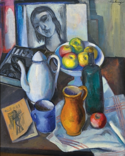 Schönberger Armand (1885-1974) Still-life on the table with pitcher