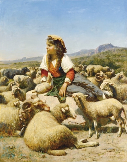 Markó András (1824-1895) Peasant girl, 1887