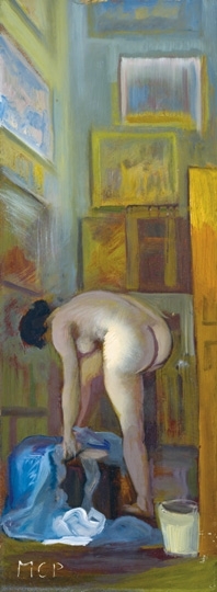 Molnár C. Pál (1894-1981) Drying nude
