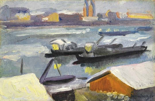 Schönberger Armand (1885-1974) The Danube at Winter