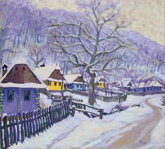 Kádár Géza (1878-1952) Winter streets, 1932