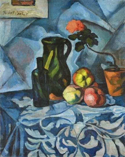 Perlrott-Csaba Vilmos (1880-1955) Blue still-life, 1910s