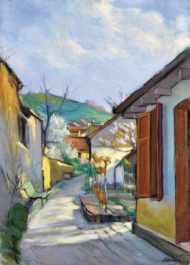 Litteczky Endre (1880-1953) Street of Nagybánya