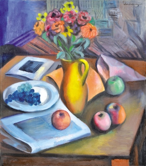 Schönberger Armand (1885-1974) Still life with apples on the table