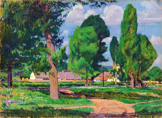Kosztolányi Kann Gyula (1868-1945) Park tavasszal