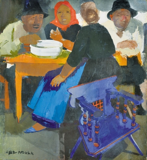 Aba-Novák Vilmos (1894-1941) Dinner at the market