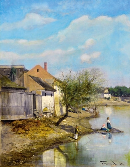 Tölgyessy Artúr (1853-1920) On the stream bank, 1879