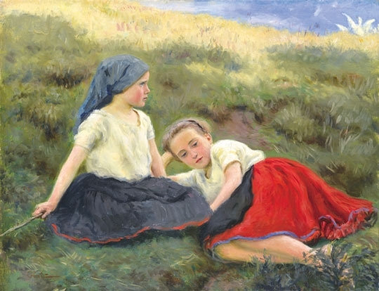 Glatz Oszkár (1872-1958) Kislányok