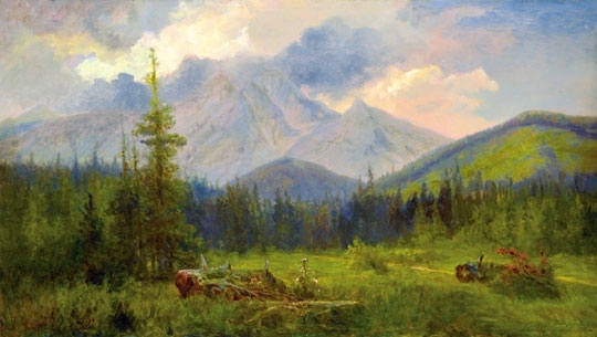 Telepy Károly (1828-1906) Tatra landscape
