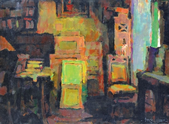 Nagy Oszkár (1883-1965) Atelier detail, 1950