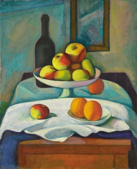 Czigány Dezső (1883-1938) Csendélet almákkal, narancsokkal
