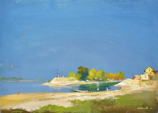 Istókovits Kálmán (1898-1990) Újpest Landscape (The Entrance of Dockyard Bay)