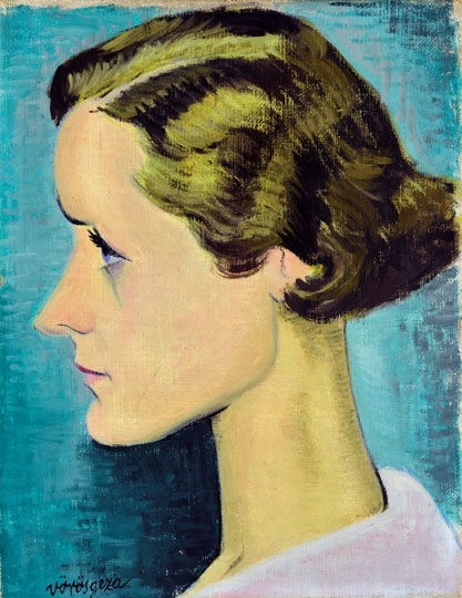 Vörös Géza (1897-1957) Nő profilból