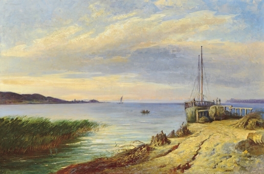 Brodszky Sándor (1819-1901) View of the Balaton