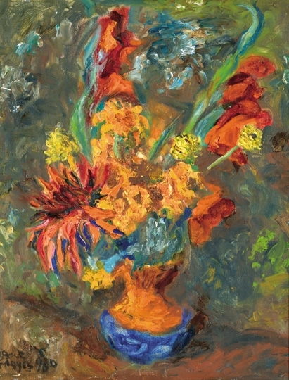 Frank Frigyes (1890-1976) Őszi virágok, 1960