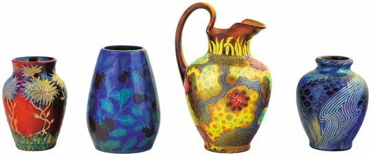 Zsolnay Zsolnay collection (3 vases and 1 pitcher)