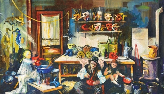 Marosán Gyula (1915-2003) Mask painters
