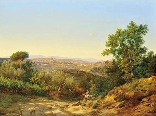 Markó Károly, Ifj. (1822 - 1891) Firenze látképe, 1872