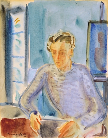 Márffy Ödön (1878-1959) Műteremben, 1948