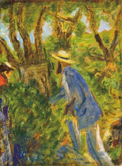 Rippl-Rónai József (1861-1927) Maillol painting my wife (Maillol painting Lazarine), 1899