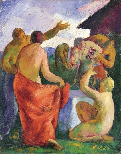 Patkó Károly (1895-1941) Nudes outdoors, 1926