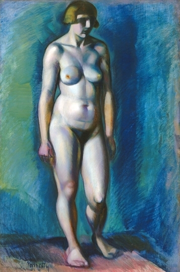 Kmetty János (1889-1975) Standing female nude, c. 1916
