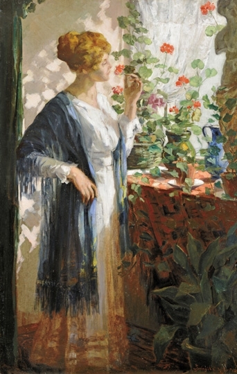 Spányik Kornél (1858-1943) Flower scent, 1920