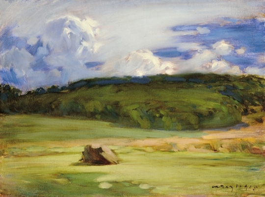 Vaszary János (1867-1939) Sunlit meadow, 1905