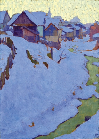 Litteczky Endre (1880-1953) Winter nightfall