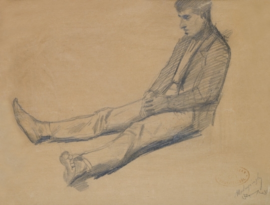 Mednyánszky László (1852-1919) Sitting tramp