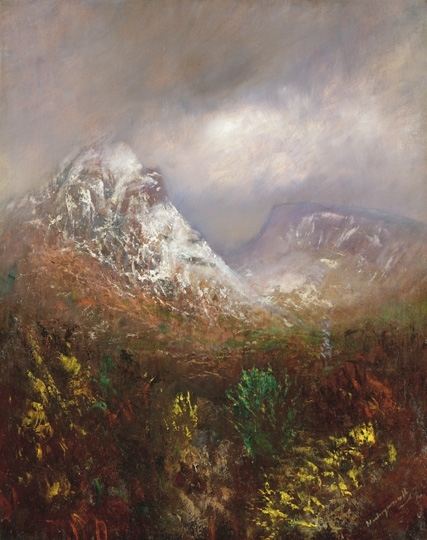 Mednyánszky László (1852-1919) Snowy mountain peak