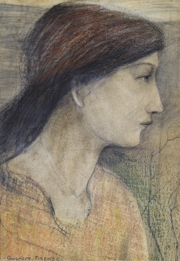Gulácsy Lajos (1882-1932) Florentine girl, 1904