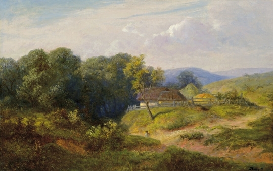 Telepy Károly (1828-1906) Hilly landscape